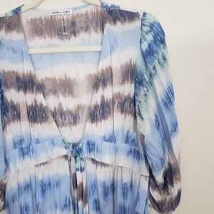 Figueroa & Flower M Tie Dye Duster Wrap